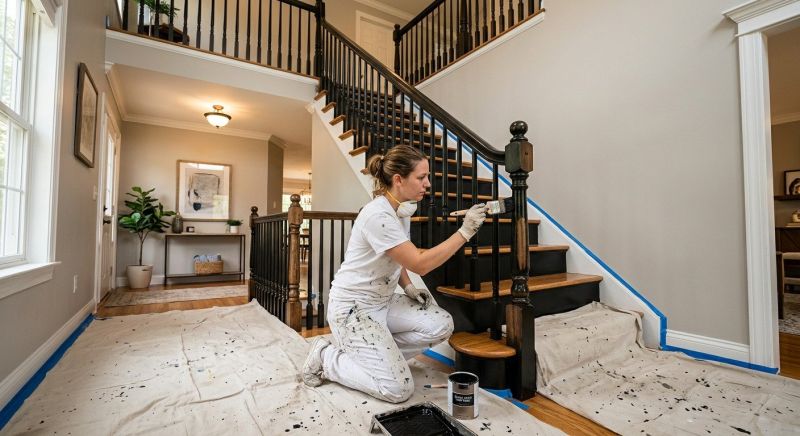 Banister Painting in Wilmington, NC