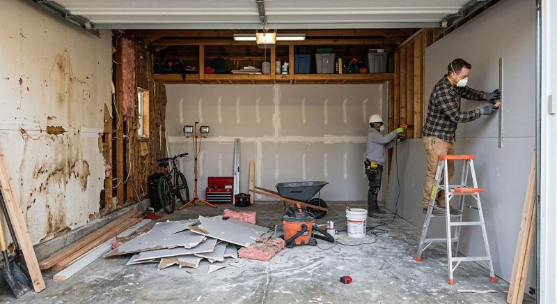Garage Drywall Replacement in Littleton, CO